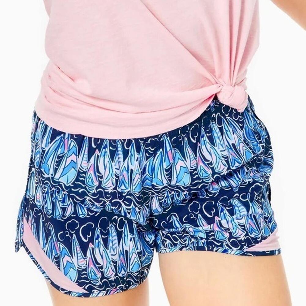 Lilly Pulitzer Ocean Trail Low Tide Navy Sails And Stripes Shorts Size XS